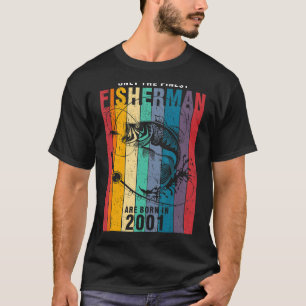 Gevist 2001 21e Verjaardag 96 Jaar Oud Visser T-shirt