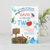 Gevist 2e Verjaardag Jongen O-vis-bondgenoot Kaart (Staand voorkant)