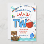 Gevist 2e Verjaardag Jongensfeest O-vis-bondgenoot Kaart (Voorkant)