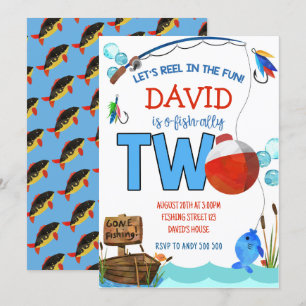 Gevist 2e Verjaardag Jongensfeest O-vis-bondgenoot Kaart