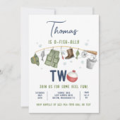 Gevist 2e verjaardag O-Fish-Ally Twee Verjaardag Kaart (Voorkant)