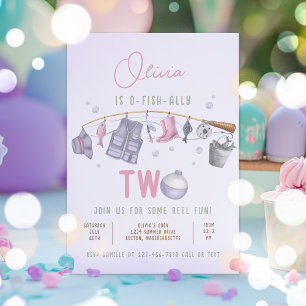 Gevist 2e verjaardag O-Fish-Ally Twee Verjaardag Kaart
