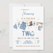 Gevist 2e verjaardag O-Fish-Ally Twee Verjaardag Kaart (Voorkant)