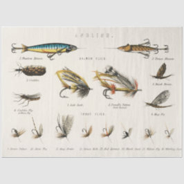 Gevist aas vliegt hengelsportontkoppeling tissuepapier