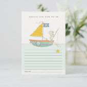 Gevist advies voor Beren met een zeilboot voor de  Informatiekaartje (Staand voorkant)