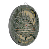 Gevist Amerikaanse vlag Aangepaste familienaam Est Dartbord (Voorkant Links)