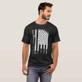 Gevist - Amerikaanse vlag Vist Rod T-shirt (Voorkant volledig)