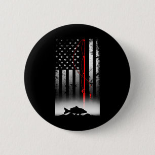 Gevist Amerikaanse vlag voor Patriottische Ronde Button 5,7 Cm