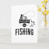 Gevist Angler Vist Humor Funny Gezegde Kaart (Gele Bloem)