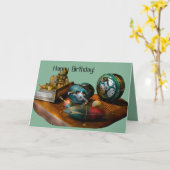 Gevist Antiek stille levenslust — Digitaal Kaart (Gele Bloem)