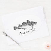 Gevist - Atlantische kabeljauw Ovale Sticker (Envelop)