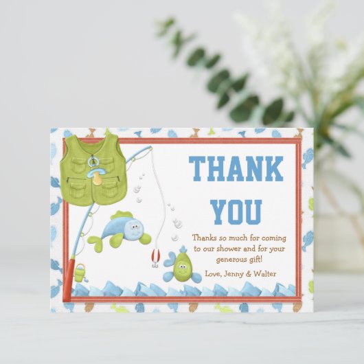 Gevist Baby shower - Hartelijk dank - Kaart (Staand voorkant)