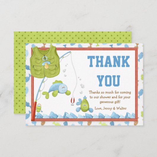 Gevist Baby shower - Hartelijk dank - Kaart (Voorkant / Achterkant)