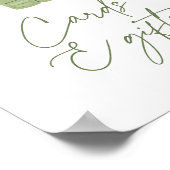 Gevist Baby shower Kaarten en Geschenken Teken Poster (Hoek)