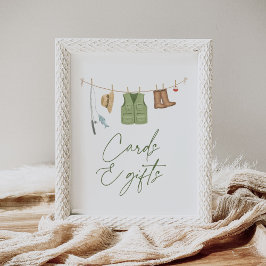 Gevist Baby shower Kaarten en Geschenken Teken Poster