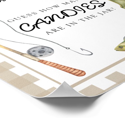 Gevist baby shower - raad eens hoeveel snoepjes poster (Hoek)