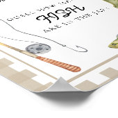 Gevist baby shower - raad eens hoeveel vis poster (Hoek)