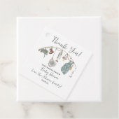 Gevist baby shower Reel opgewonden Bedankjes Labels (In situ)