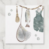 Gevist baby shower Reel opgewonden Bedankjes Labels (Achterkant)