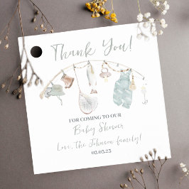 Gevist baby shower Reel opgewonden Bedankjes Labels