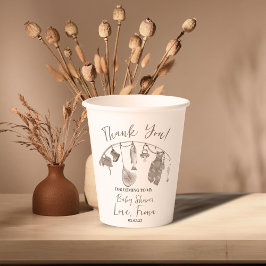 Gevist baby shower Reel opgewonden Papieren Bekers