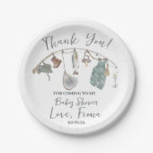 Gevist baby shower Reel opgewonden Papieren Bordje (Voorkant)