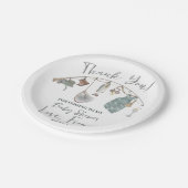 Gevist baby shower Reel opgewonden Papieren Bordje (Gekanteld)