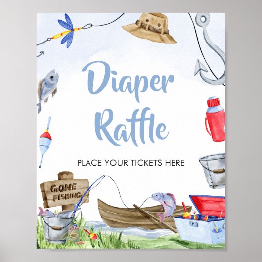 Gevist Baby showers luier Raffle Poster (Voorkant)