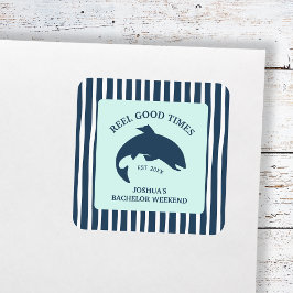 Gevist Bachelor Party Reel Goede tijden Vierkante Sticker