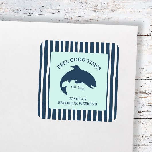 Gevist Bachelor Party Reel Goede tijden Vierkante Sticker