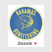 Gevist Bahama's Visser Duiken Bonefish Sticker (Vel)