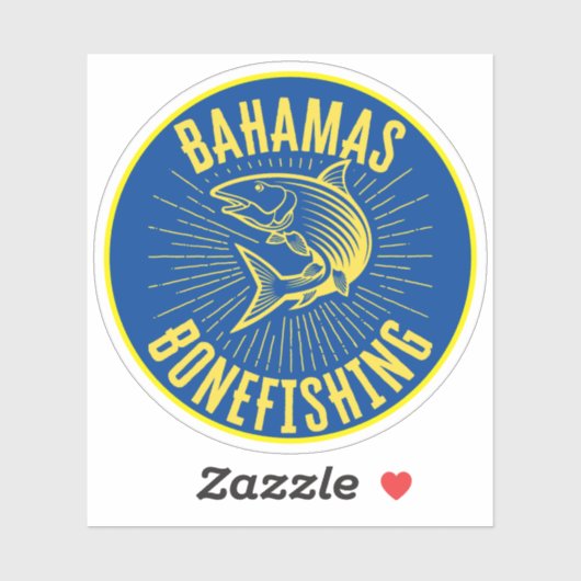 Gevist Bahama's Visser Duiken Bonefish Sticker (Vel)