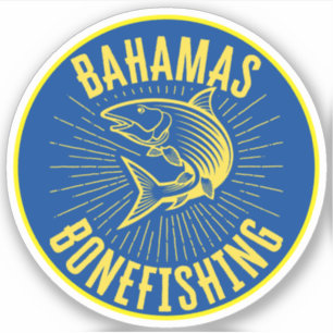Gevist Bahama's Visser Duiken Bonefish Sticker