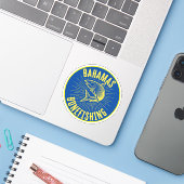 Gevist Bahama's Visser Duiken Bonefish Sticker (Laptop met iPhone)