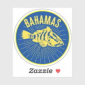 Gevist Bahama's Visser Duiker Duiktandbaars Sticker (Vel)