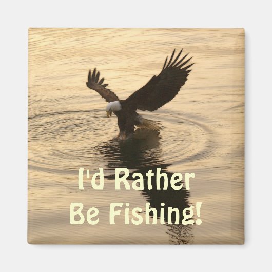 Gevist Bald Eagle op Dusk Wildlife Foto Pin Magneet (Voorkant)