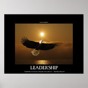 Gevist Bald Eagle & Sunset Motivatie Poster