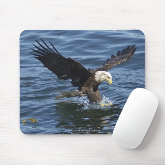 Gevist Bald Eagle Wildlife Mousepad Muismat (Met muis)
