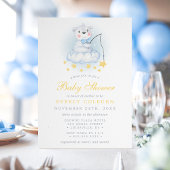 Gevist Beer op Waterverf Baby shower Kaart