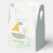 Gevist Beer Sailboat Any Age Birthday Bedankdoosjes (Geopend)