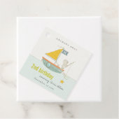 Gevist Beer Sailboat Any Age Birthday Bedankjes Labels (In situ)