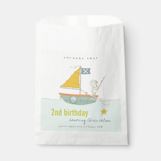 Gevist Beer Sailboat Any Age Birthday Bedankzakje (Voorkant)