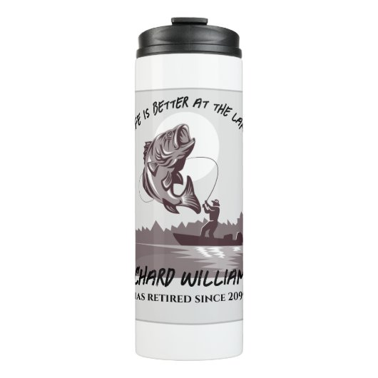 Gevist bij het Lake Fisherman  Gift Thermosbeker (Voorkant)