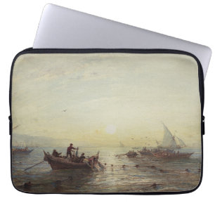 Gevist bij zonsopgang voor de kust bij Marseille Laptop Sleeve