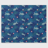 Gevist blauw camouflagepatroon cadeaupapier (Vlak)