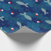 Gevist blauw camouflagepatroon cadeaupapier (Hoek)