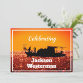 Gevist Boat bij Sunset Memorial  Kaart (Staand voorkant)