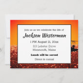 Gevist Boat bij Sunset Memorial  Kaart (Achterkant)