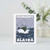Gevist Boat Scene - Fairbanks, Alaska Briefkaart (Staand voorkant)