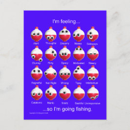 Gevist Bobbers, Grappige Visten, Emoties Briefkaart
